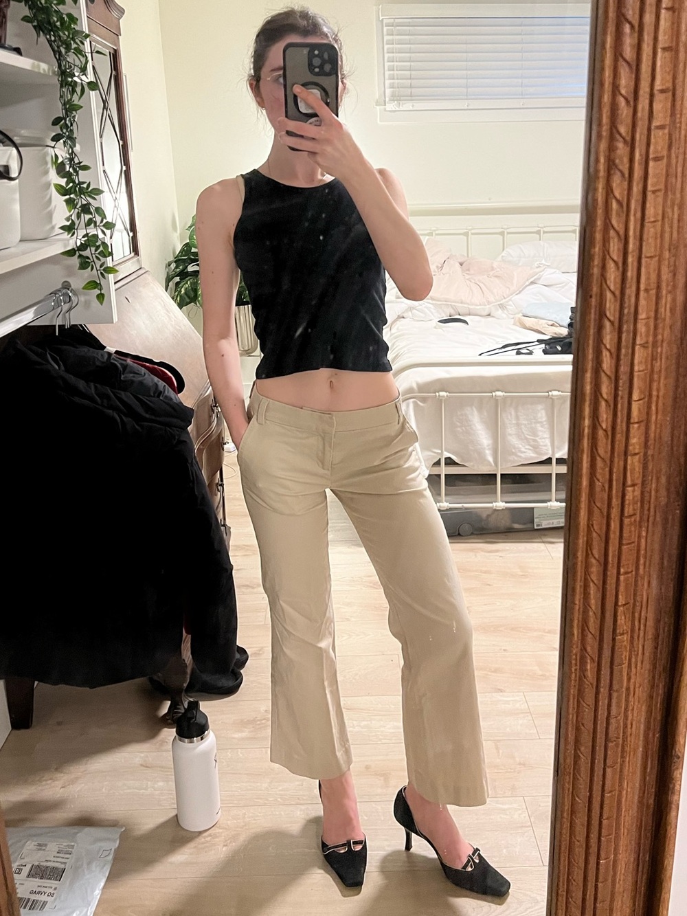 Banana Republic Beige Boot-Cut Trousers